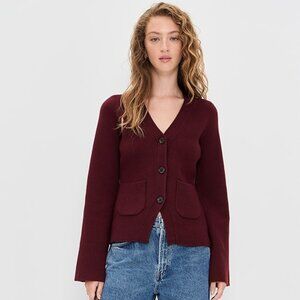 Pistola Deep Burgundy Cardigan Sweater